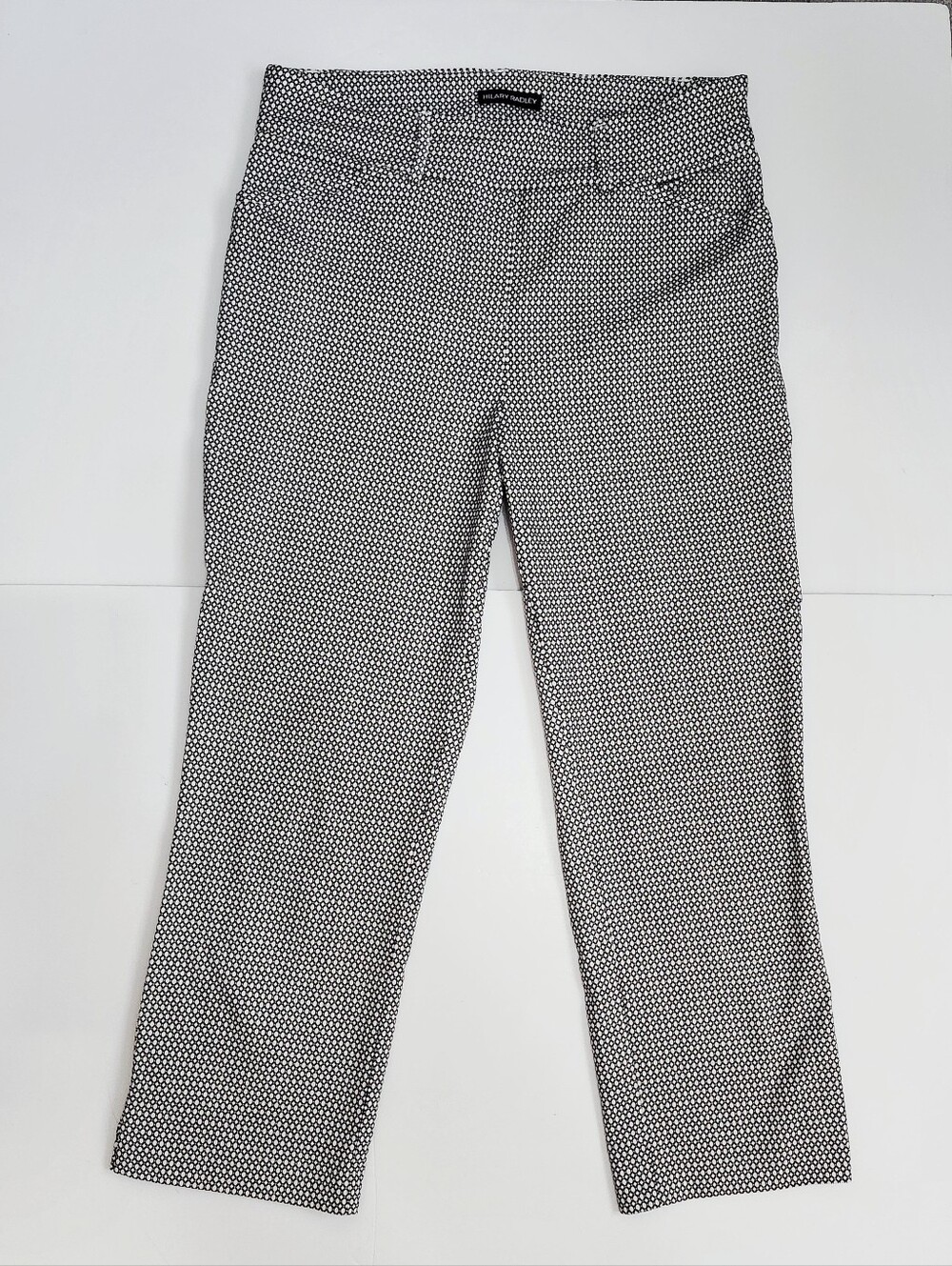 Hilary Radley Black and White Printed Pants Stretch size 8 - Picture 6 of 9